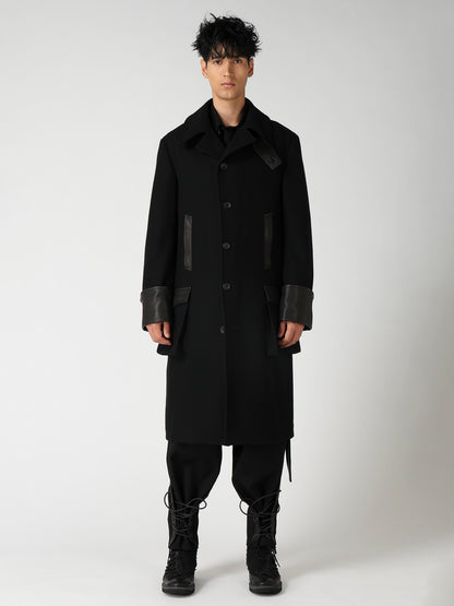 WOOL FLANNEL BELT DETAIL MILITARY 6B JACKET