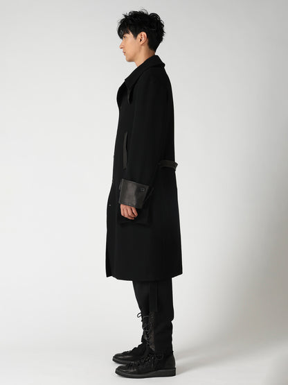 WOOL FLANNEL BELT DETAIL MILITARY 6B JACKET