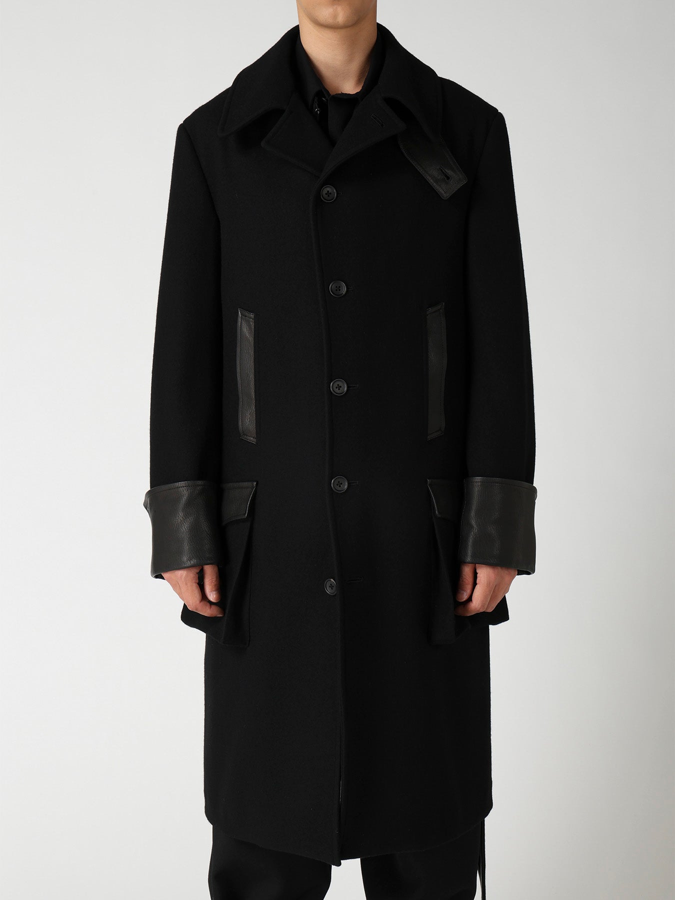 WOOL FLANNEL BELT DETAIL MILITARY 6B JACKET