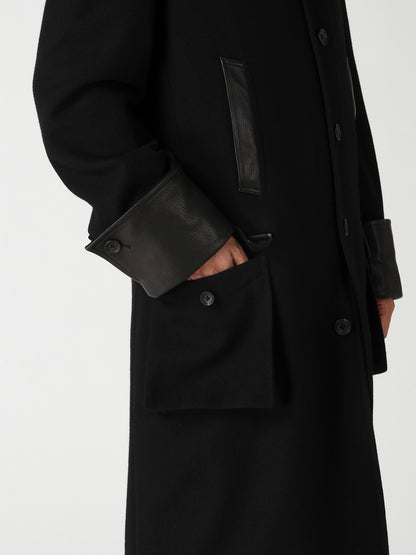 WOOL FLANNEL BELT DETAIL MILITARY 6B JACKET