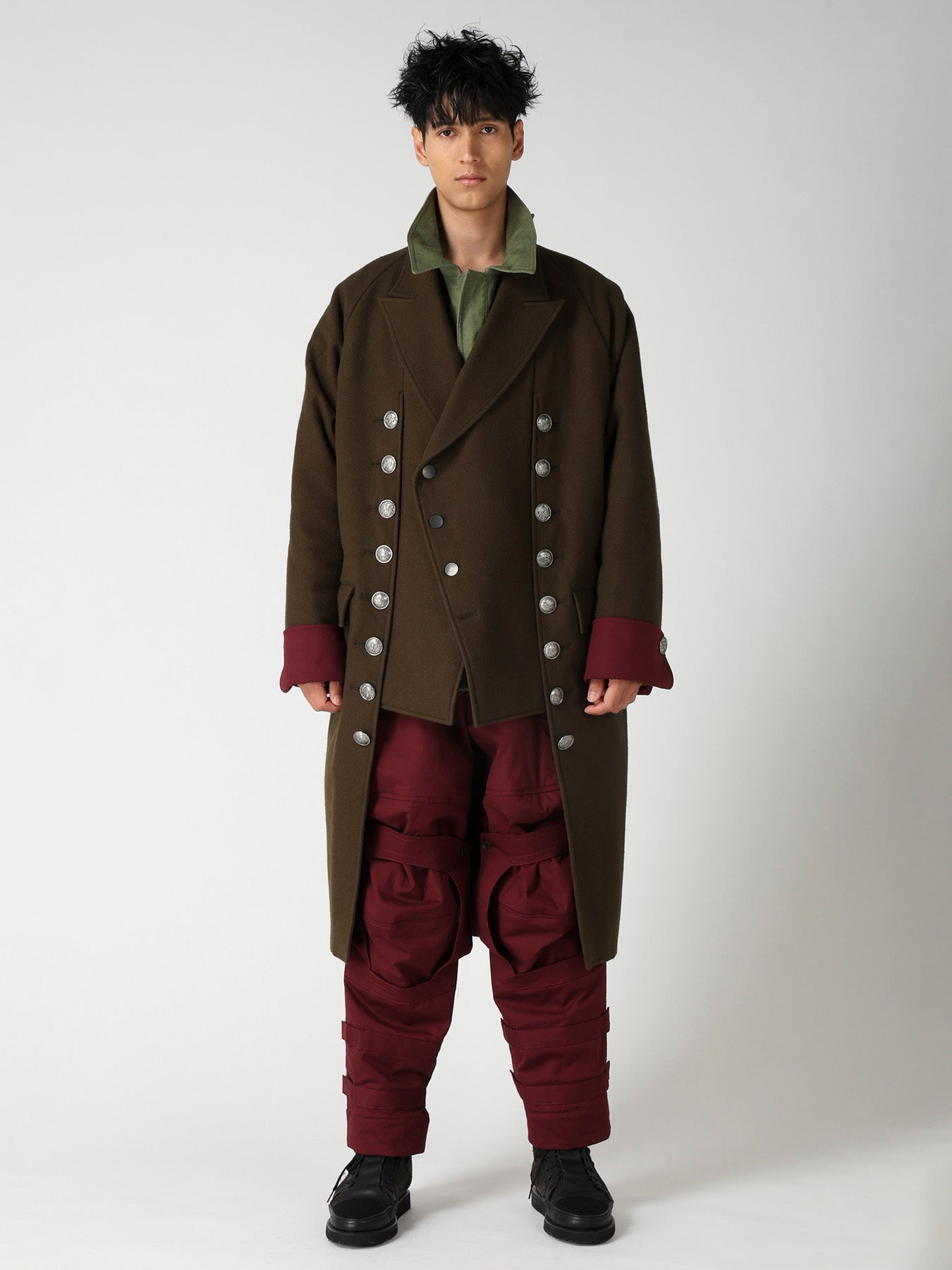 WOOL FLANNEL KH PADDED RAGLAN VEST JACKET