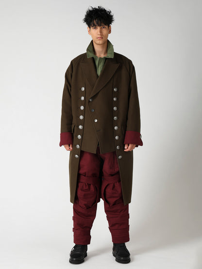 WOOL FLANNEL KH PADDED RAGLAN VEST JACKET