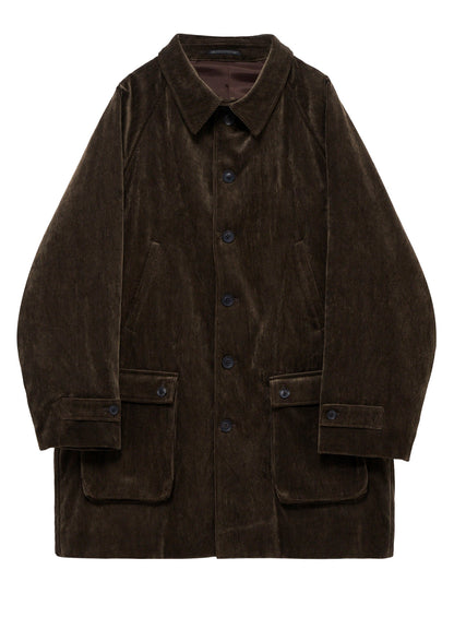 C/RY CORDUROY INKED PADDED 6BUTTONS RAGLAN JACKET
