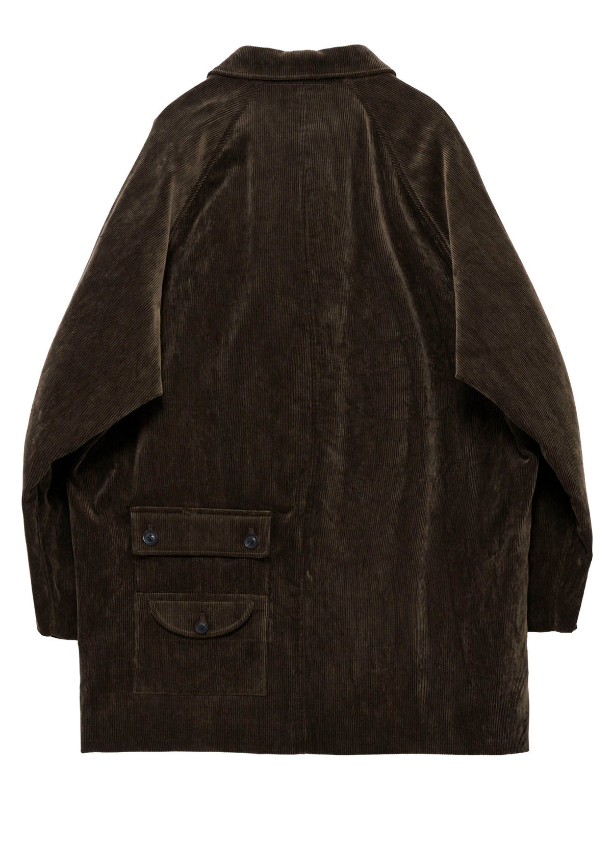 C/RY CORDUROY INKED PADDED 6BUTTONS RAGLAN JACKET