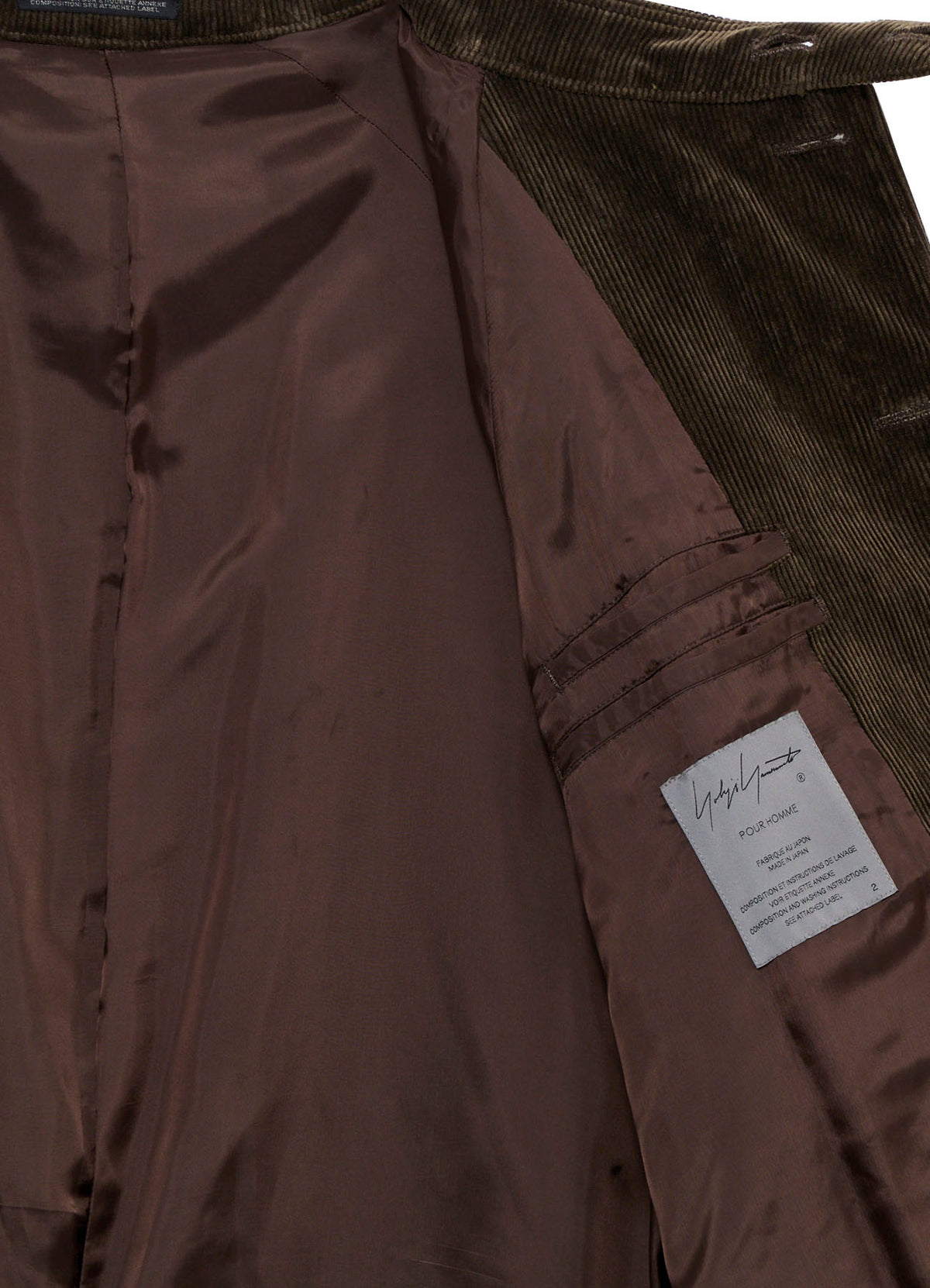 C/RY CORDUROY INKED PADDED 6BUTTONS RAGLAN JACKET