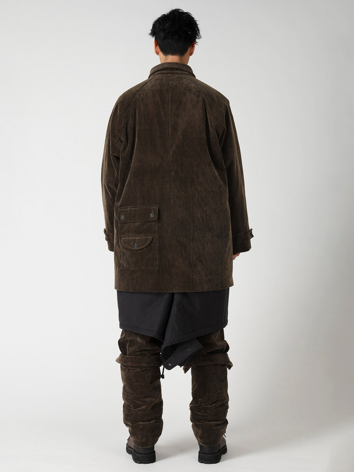 C/RY CORDUROY INKED PADDED 6BUTTONS RAGLAN JACKET