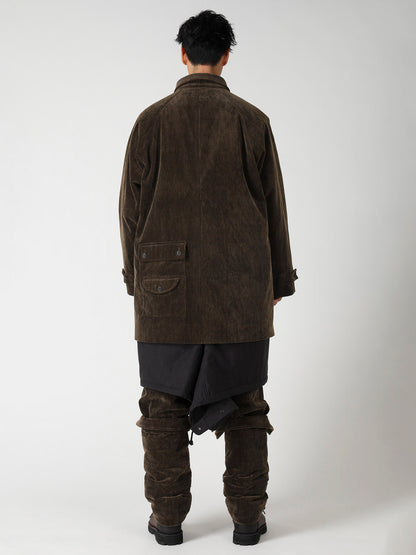 C/RY CORDUROY INKED PADDED 6BUTTONS RAGLAN JACKET