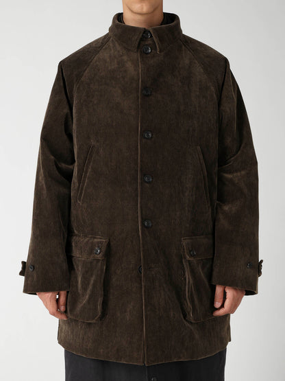 C/RY CORDUROY INKED PADDED 6BUTTONS RAGLAN JACKET
