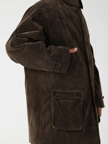 C/RY CORDUROY INKED PADDED 6BUTTONS RAGLAN JACKET