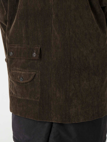 C/RY CORDUROY INKED PADDED 6BUTTONS RAGLAN JACKET