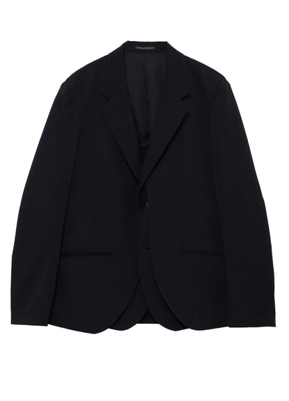 WOOL GABARDINE FRONT DOUBLE JKT