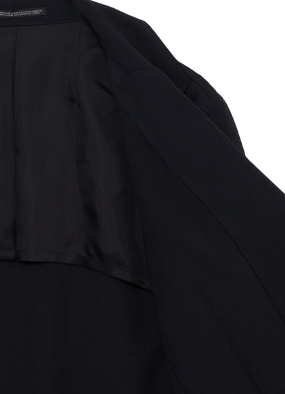 WOOL GABARDINE FRONT DOUBLE JKT