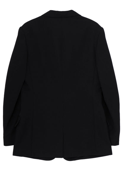 WOOL GABARDINE STITCH LAPEL JACKET