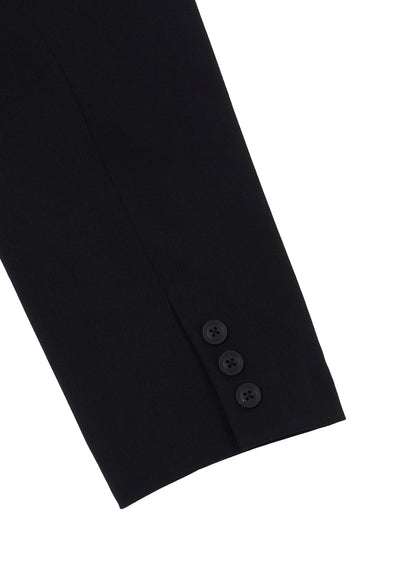 WOOL GABARDINE STITCH LAPEL JACKET