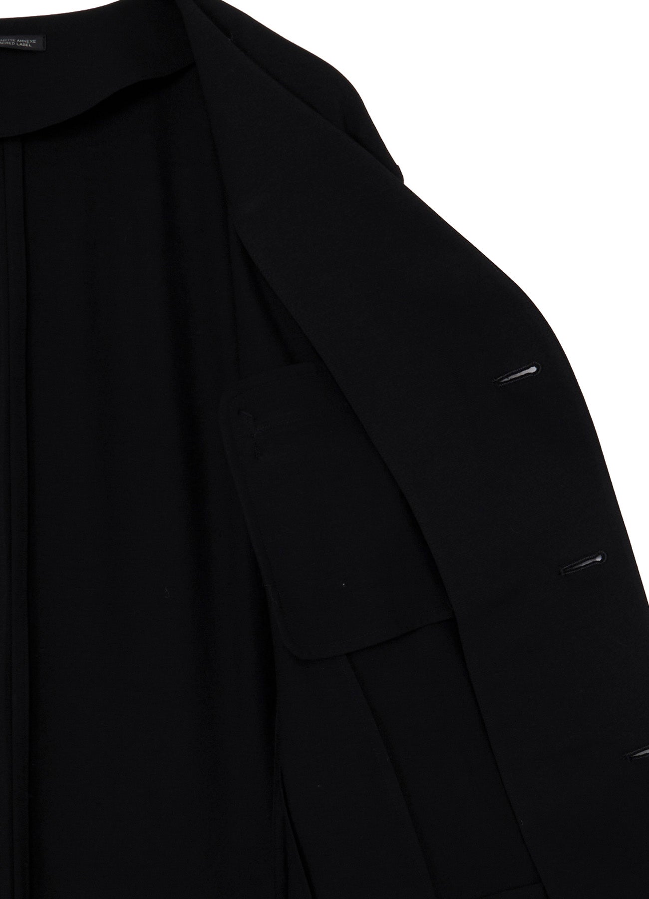 HIGH-TWISTED JERSEY COLLARLESS JACKET