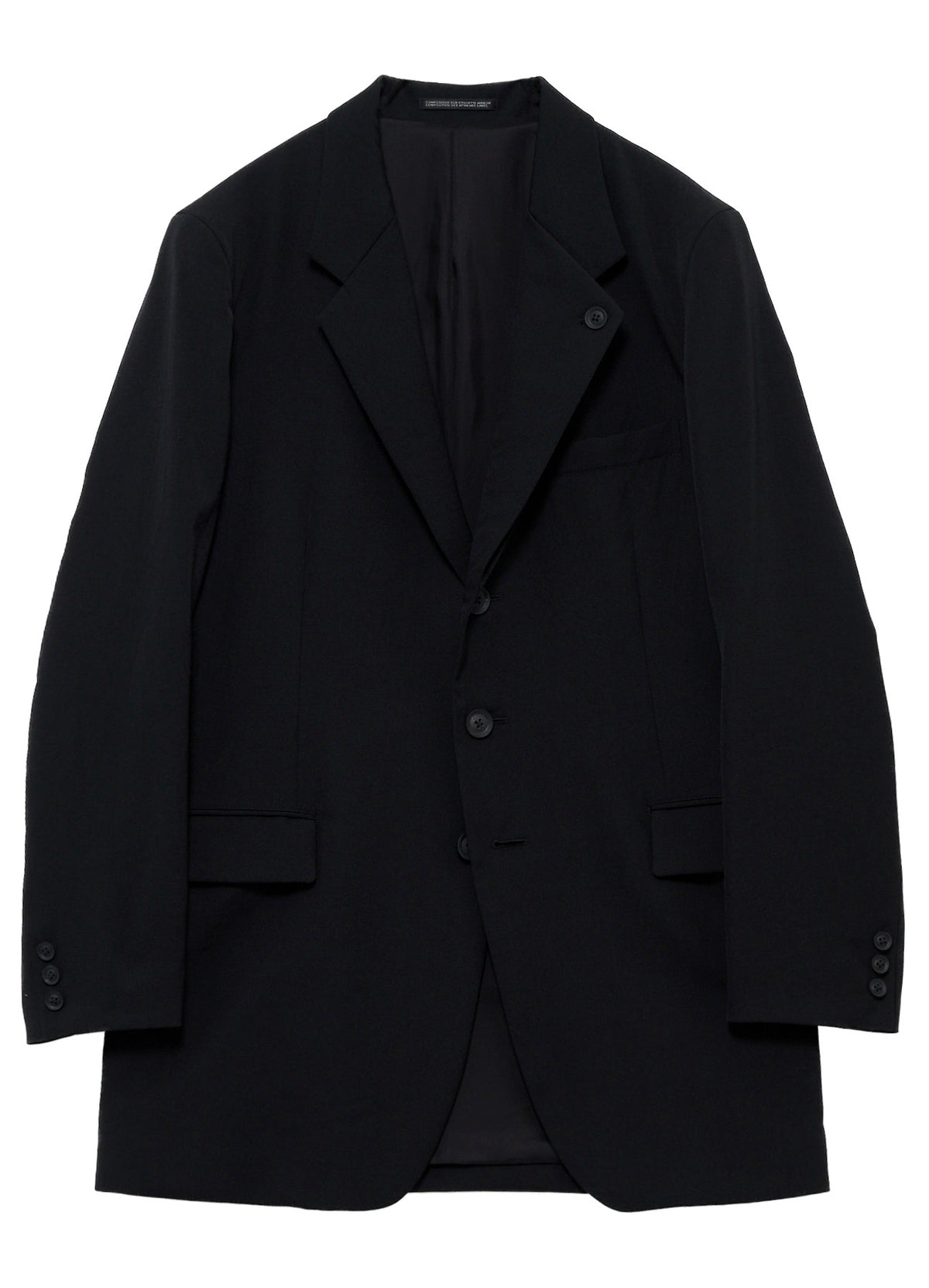 WOOL GABARDINE SKULL-PRINTED DISCHARGE JACKET
