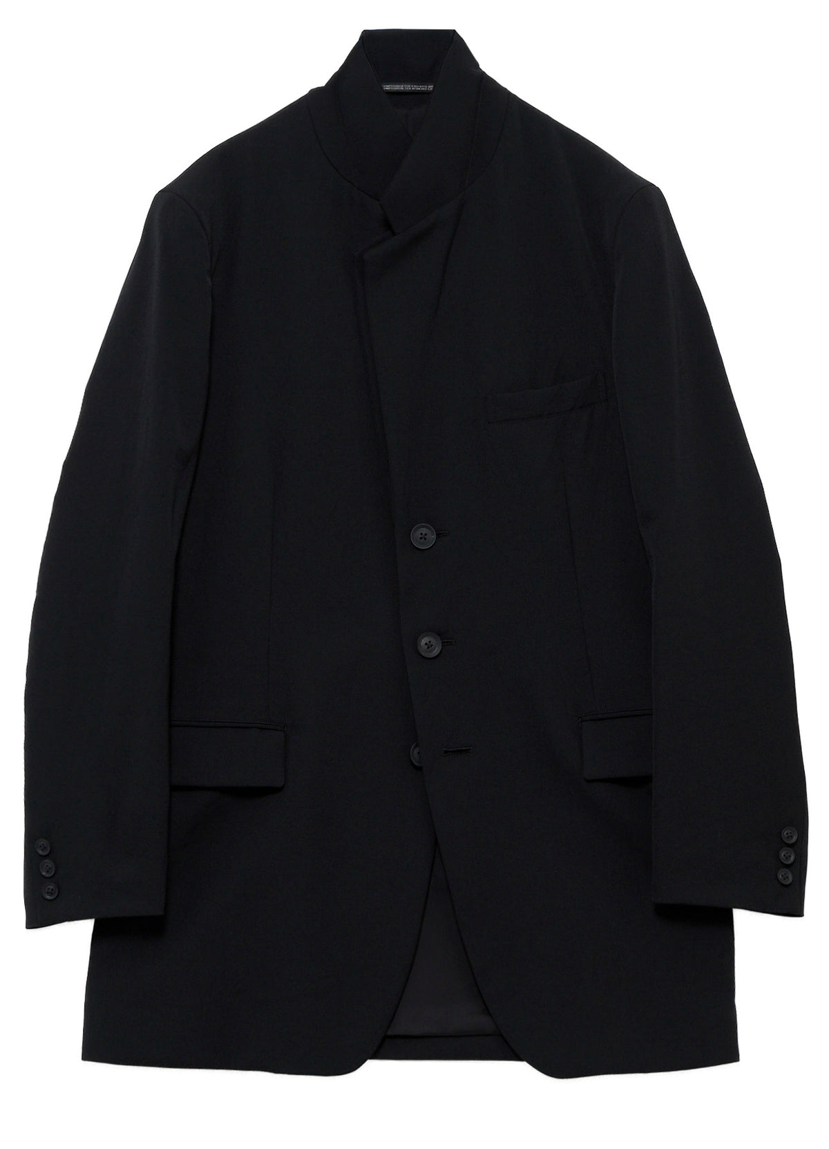 WOOL GABARDINE SKULL-PRINTED DISCHARGE JACKET
