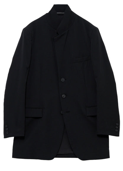 WOOL GABARDINE SKULL-PRINTED DISCHARGE JACKET