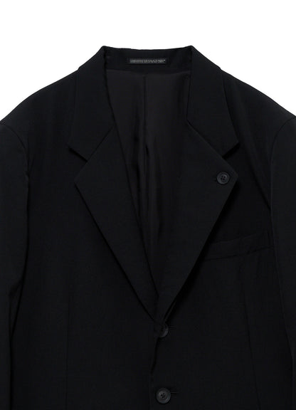 WOOL GABARDINE SKULL-PRINTED DISCHARGE JACKET