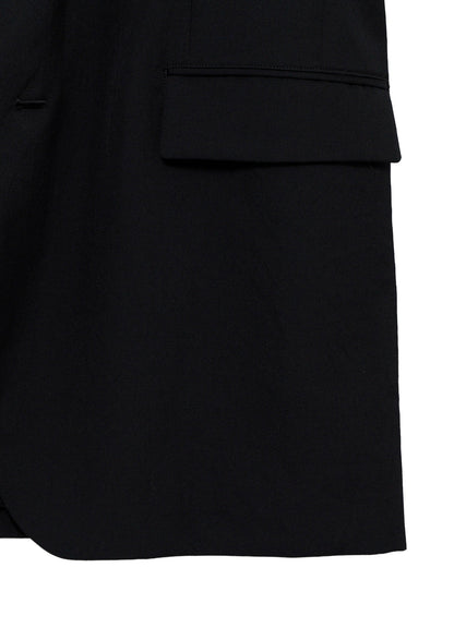 WOOL GABARDINE SKULL-PRINTED DISCHARGE JACKET