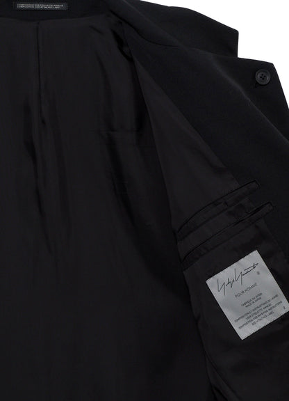 WOOL GABARDINE SKULL-PRINTED DISCHARGE JACKET