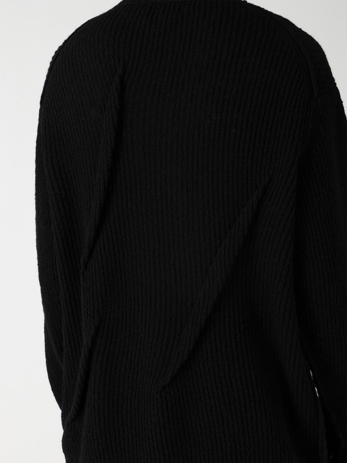 HALF CARDIGAN+TUCK TUCK ROUND NECK PO