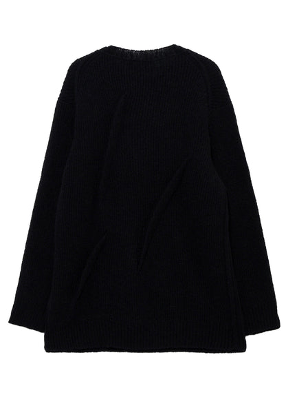 HALF CARDIGAN+TUCK TUCK ROUND NECK PO