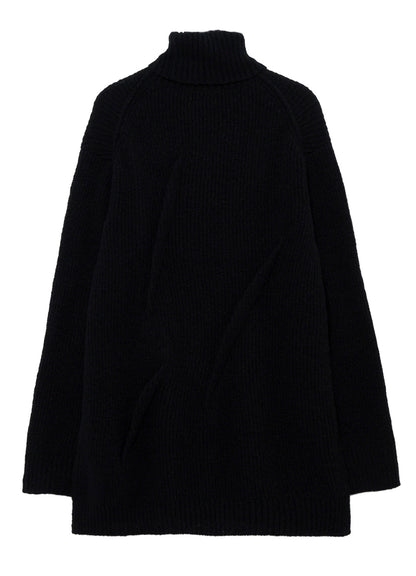 HALF CARDIGAN+TUCK TUCK TURTLE NECK PO