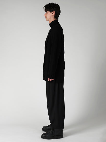 HALF CARDIGAN+TUCK TUCK TURTLE NECK PO