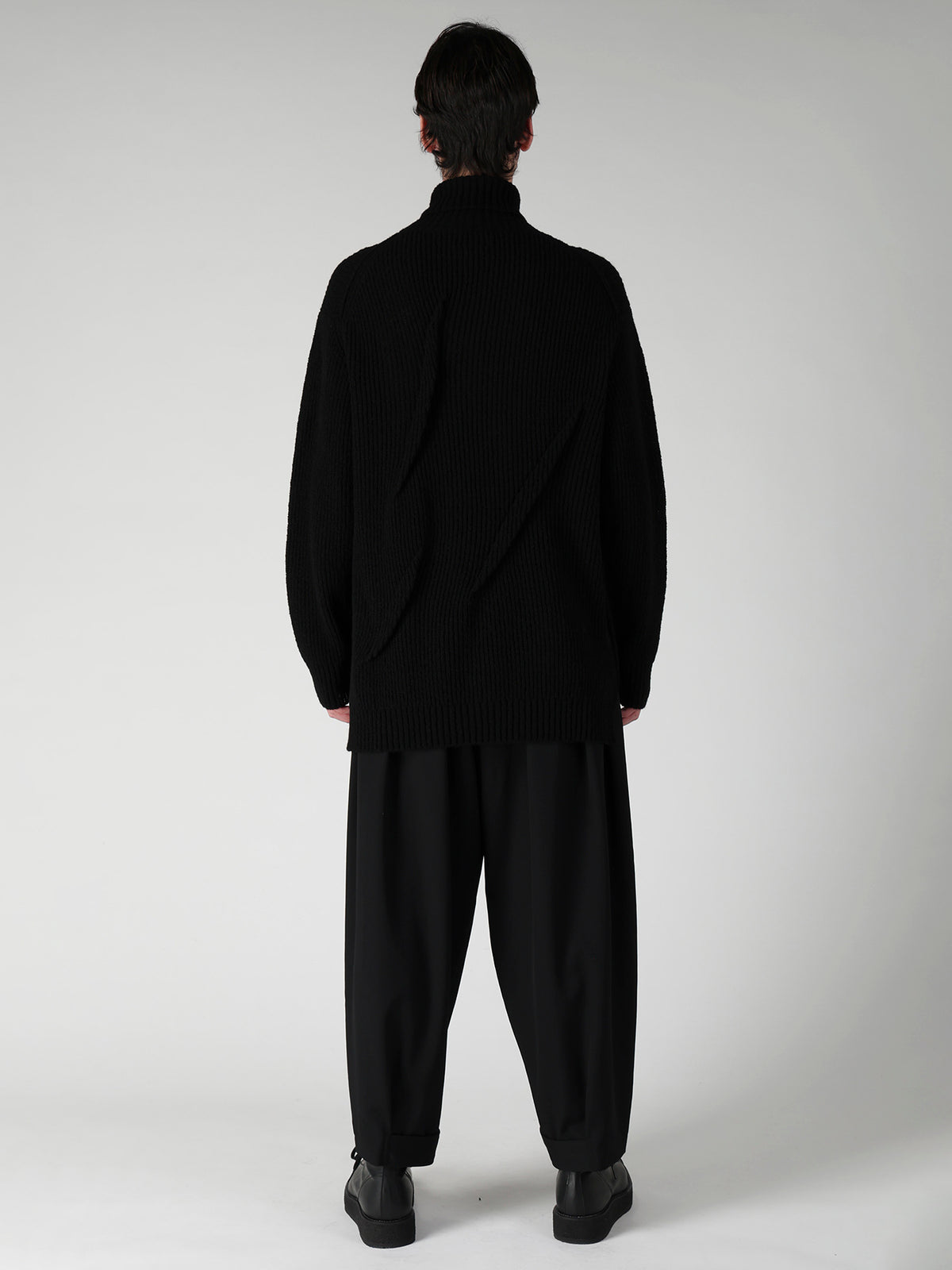 HALF CARDIGAN+TUCK TUCK TURTLE NECK PO