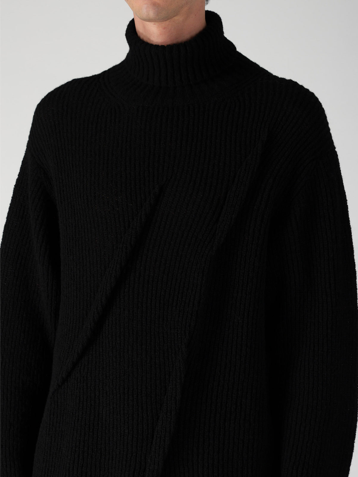 HALF CARDIGAN+TUCK TUCK TURTLE NECK PO