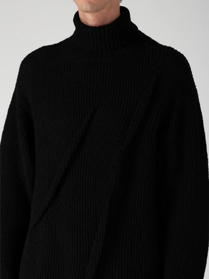 HALF CARDIGAN+TUCK TUCK TURTLE NECK PO