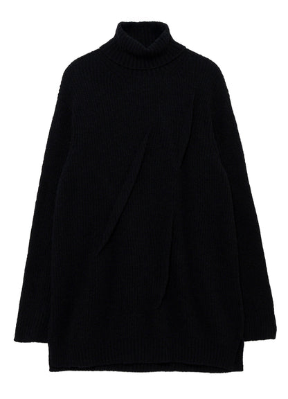HALF CARDIGAN+TUCK TUCK TURTLE NECK PO