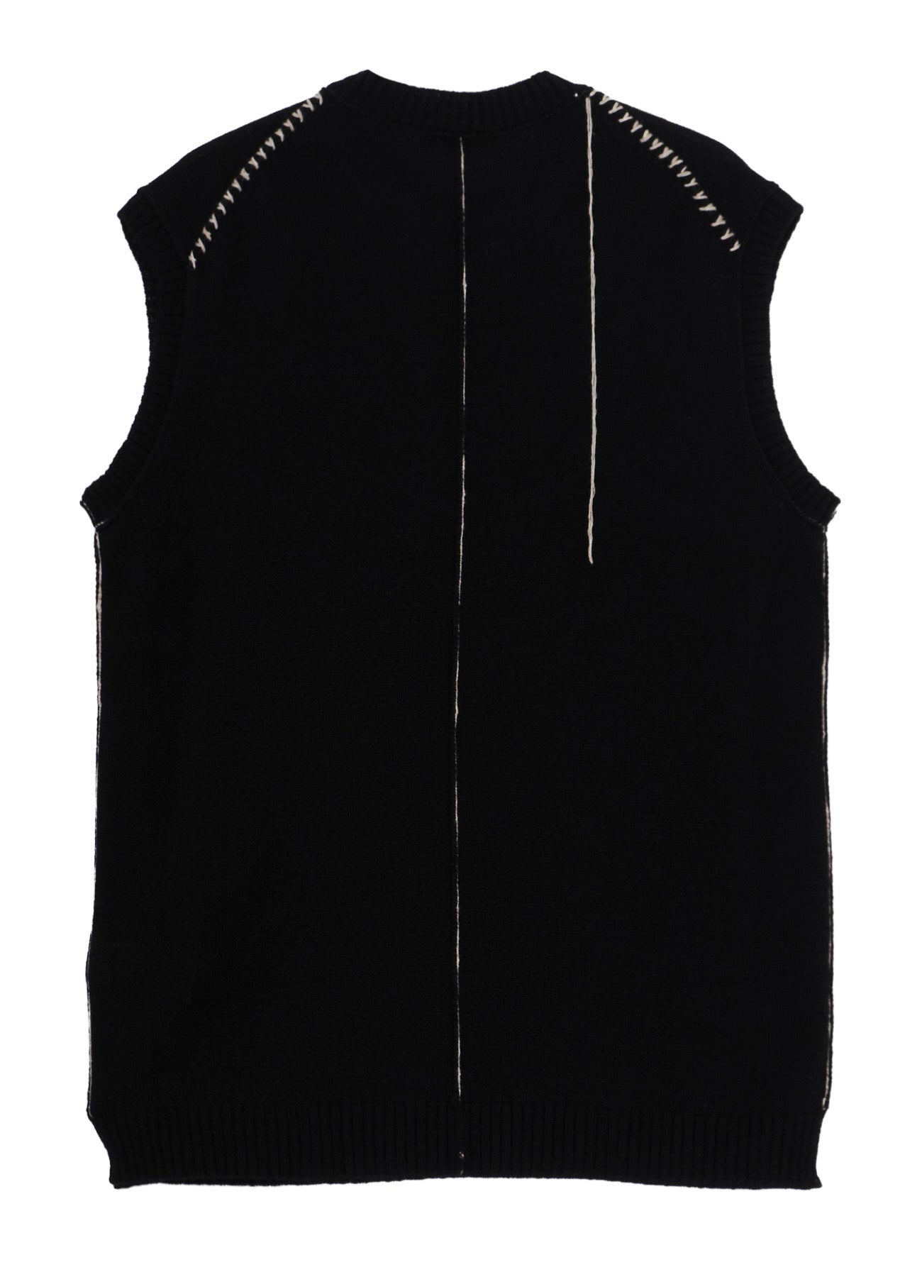SINGLE JERSEY+EMBROIDERY EMBROIDERY ROUND NECK VEST – THE SHOP