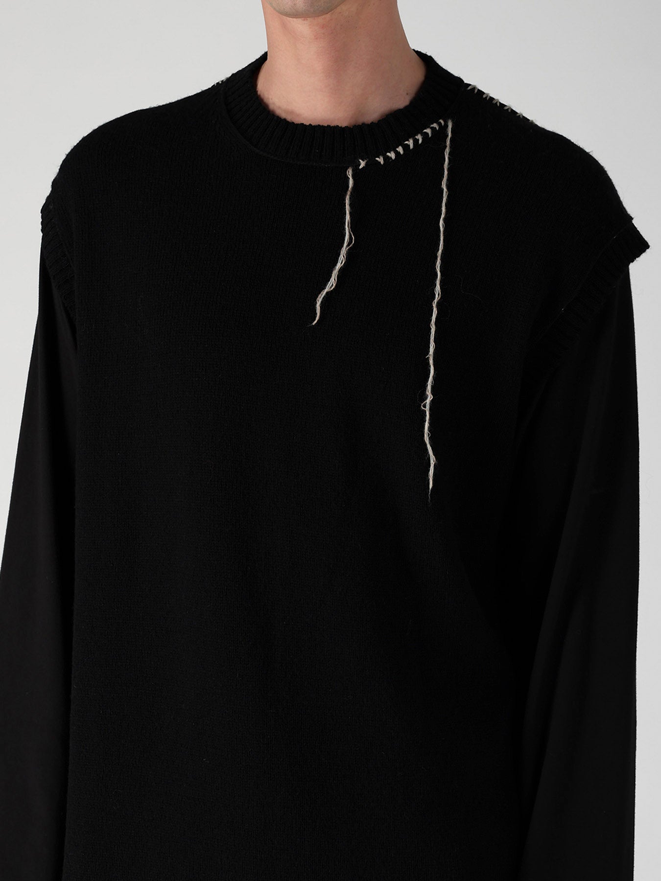 SINGLE JERSEY+EMBROIDERY EMBROIDERY ROUND NECK VEST