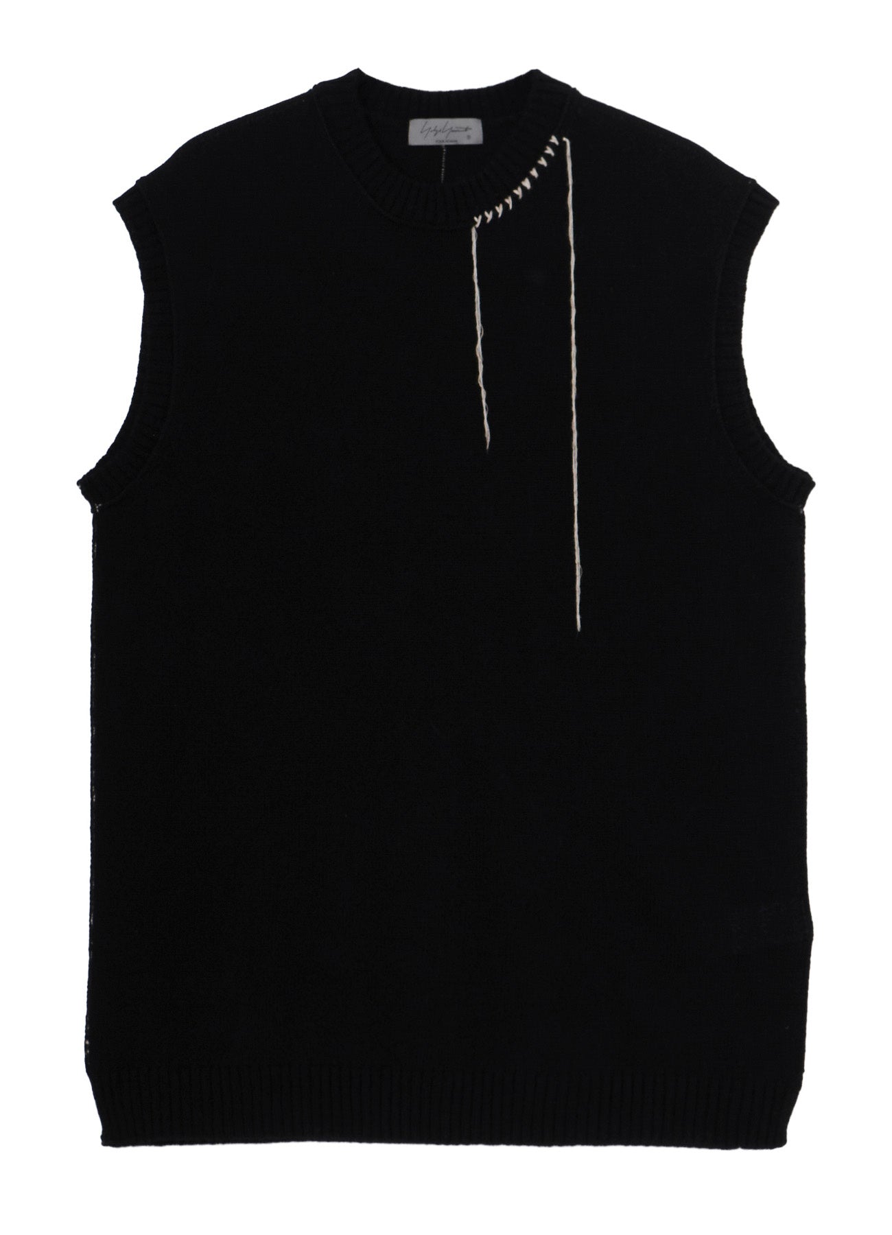 SINGLE JERSEY+EMBROIDERY EMBROIDERY ROUND NECK VEST – THE SHOP