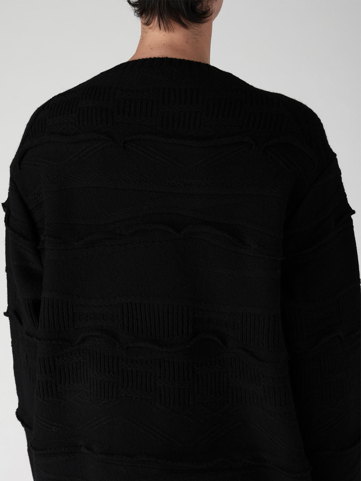 5G 1PLY RELIEF KNIT ROUND NECK PO