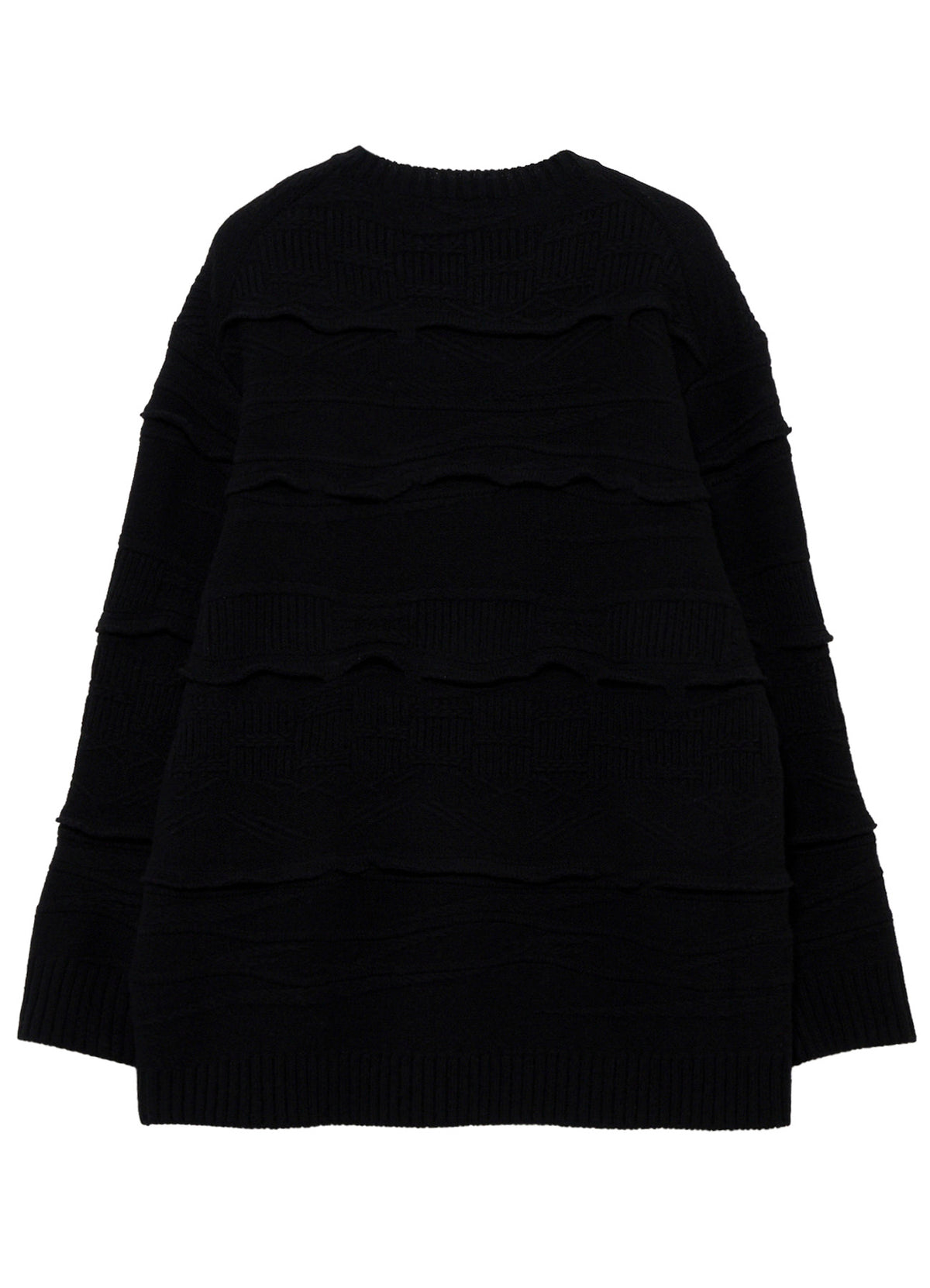 5G 1PLY RELIEF KNIT ROUND NECK PO