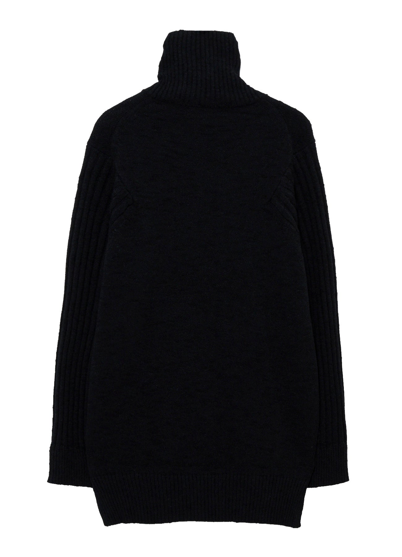 7G PLATING SINGLE JERSEY RIB HIGH NECK ZIP CARDIGAN