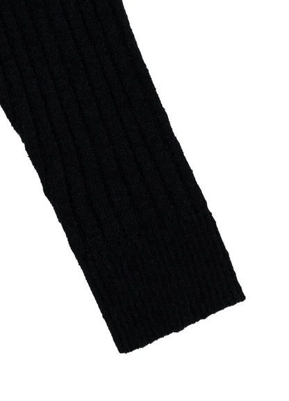 7G PLATING SINGLE JERSEY RIB HIGH NECK ZIP CARDIGAN