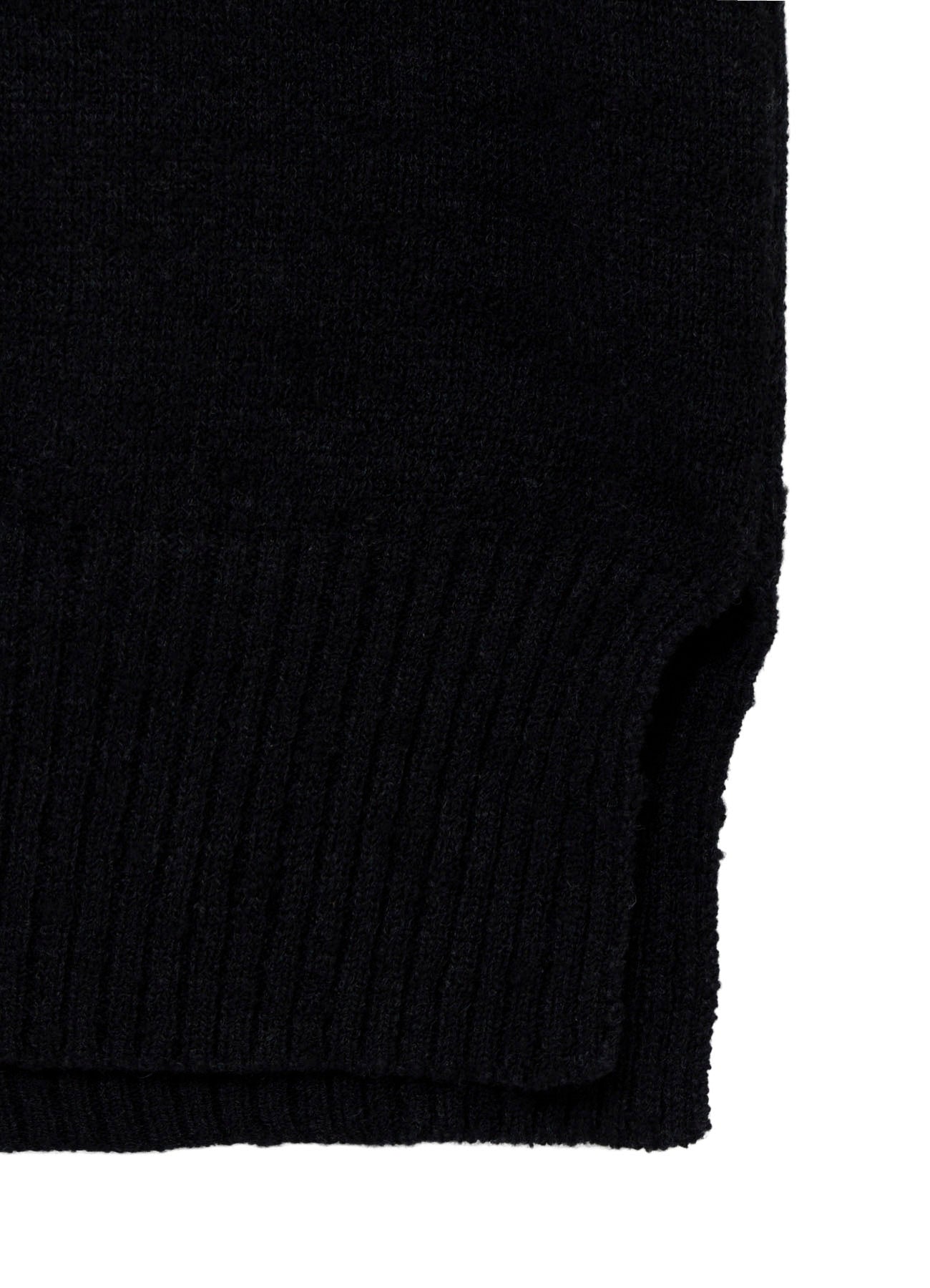 7G PLATING SINGLE JERSEY RIB HIGH NECK ZIP CARDIGAN