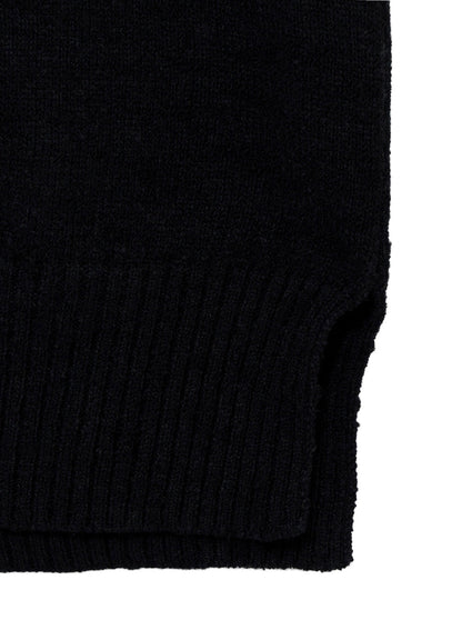 7G PLATING SINGLE JERSEY RIB HIGH NECK ZIP CARDIGAN
