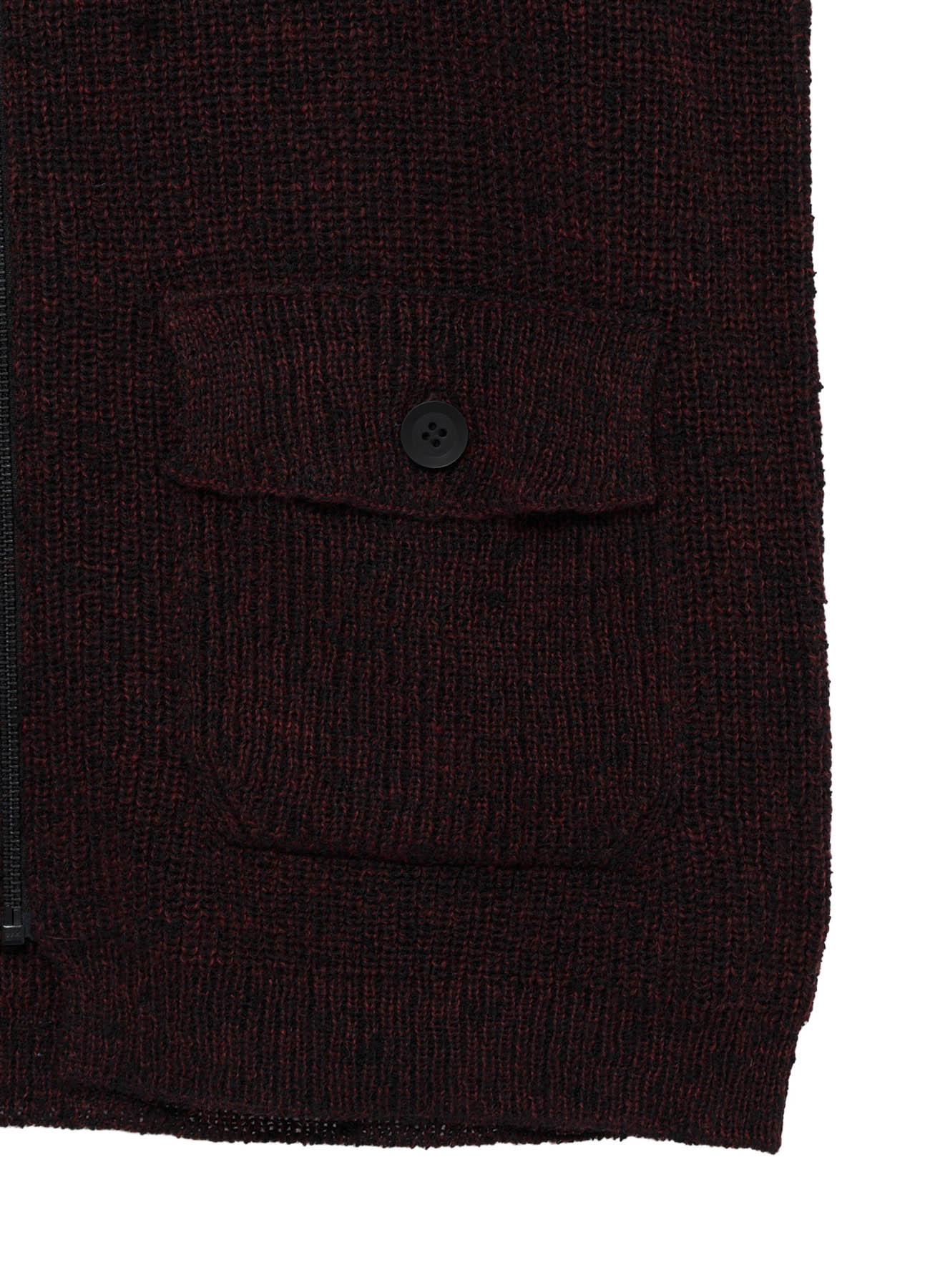 PARALLELED HALF CARDIGAN POCKET DETAIL ZIP VEST – THE SHOP YOHJI