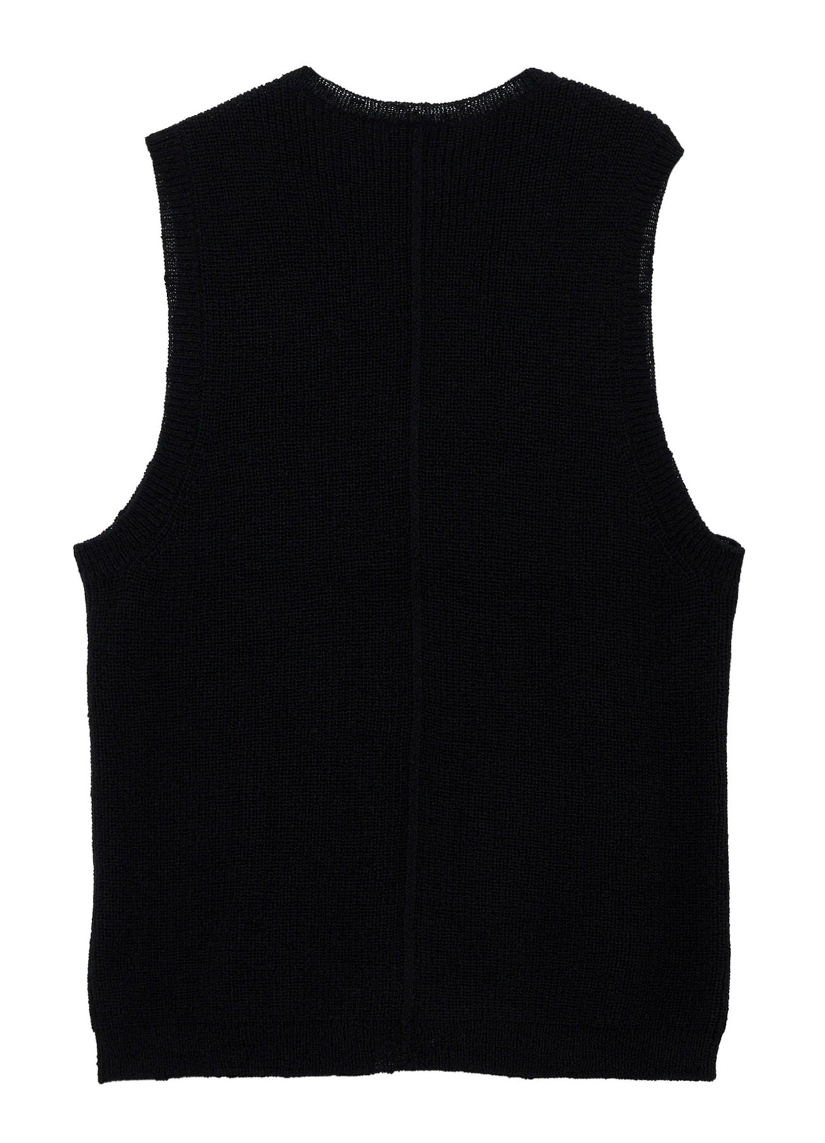 PARALLELED HALF CARDIGAN POCKET DETAIL ZIP VEST
