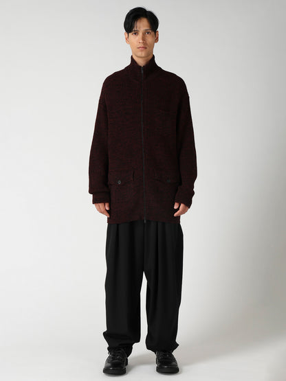 PARALLELED HALF CARDIGAN POCKET DETAIL ZIP BLOUZON