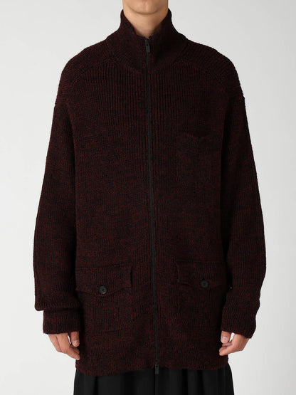 PARALLELED HALF CARDIGAN POCKET DETAIL ZIP BLOUZON