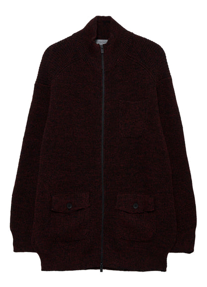 PARALLELED HALF CARDIGAN POCKET DETAIL ZIP BLOUZON