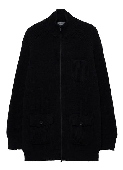 PARALLELED HALF CARDIGAN POCKET DETAIL ZIP BLOUZON