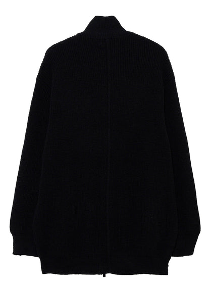 PARALLELED HALF CARDIGAN POCKET DETAIL ZIP BLOUZON