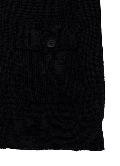 PARALLELED HALF CARDIGAN POCKET DETAIL ZIP BLOUZON
